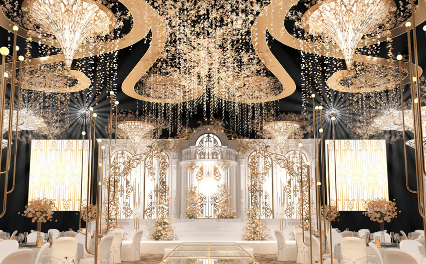 皮山花木兰喜事汇金色大厅效果展示